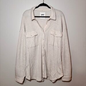 Aerie Lumberjane Waffle Oversized Shacket XXL
